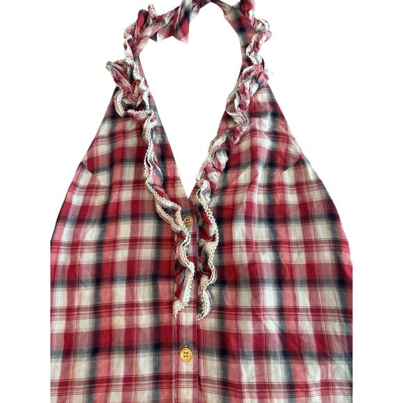 JUICY COUTURE BEACH PLAID DRESS SIZE SMALL - Picture 3 of 7